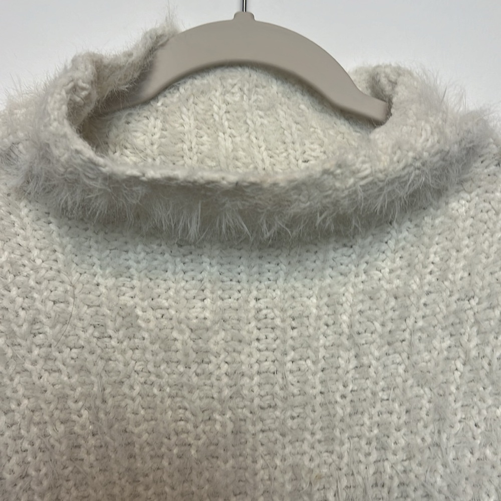 Brand: Express | Fuzzy Cowl Neck Sweater - Picture 3 of 6